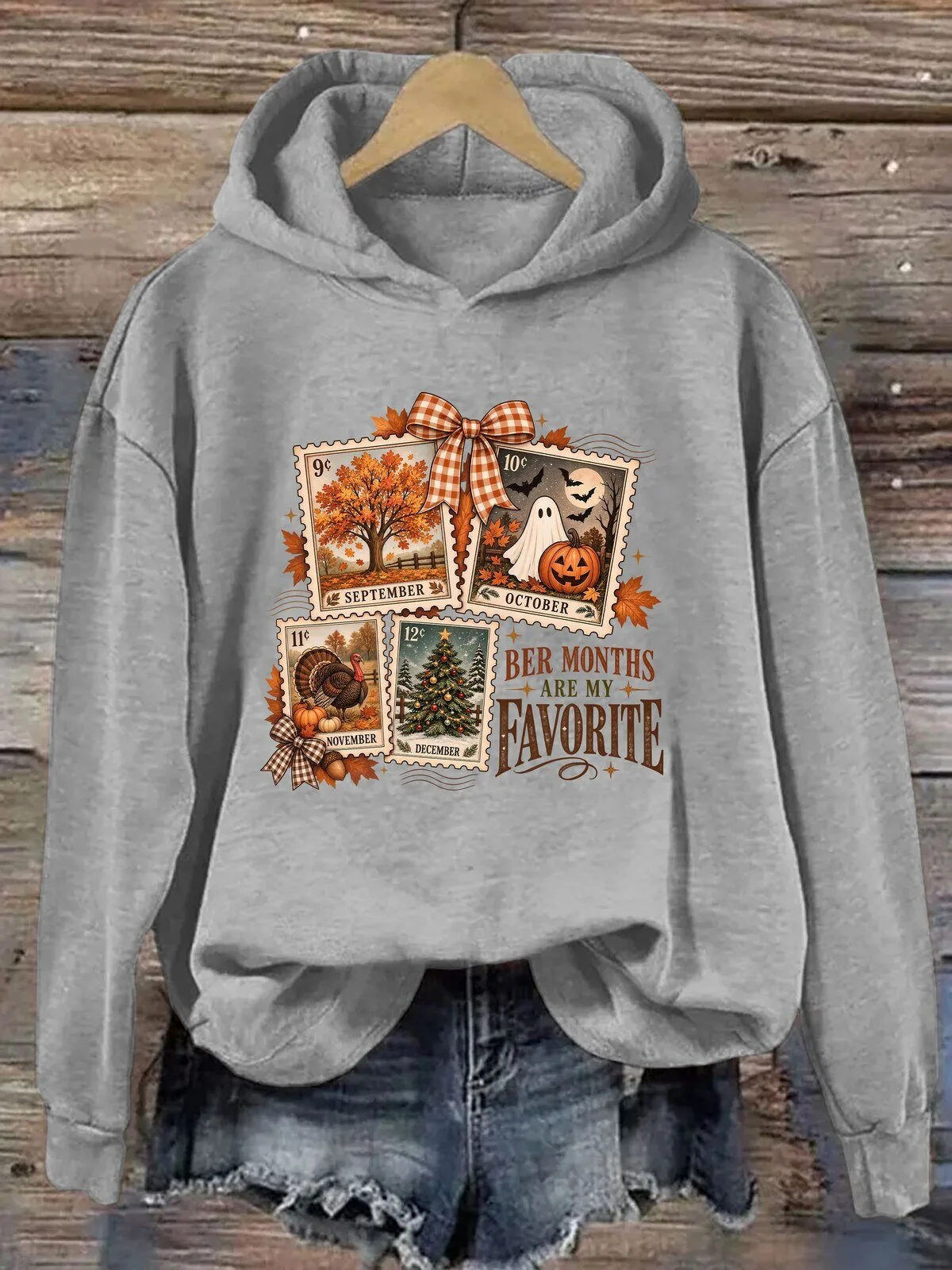 Ber Months Are My Favorite Autumn Fall Season Holiday Hoodie