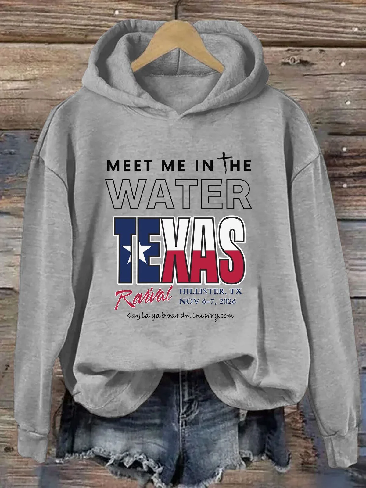 Meet Me In The Water Texas Revival Hillister November 2026 Hoodie