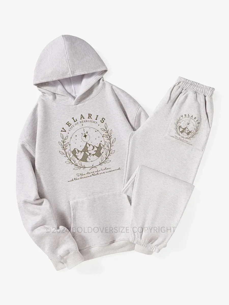Velaris City of Starlight Vintage Hoodie and Sweatpants Set 1 Velaris City of Starlight Vintage Hoodie and Sweatpants Set